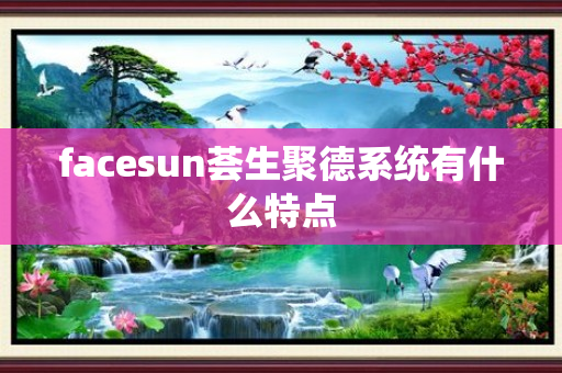 facesun荟生聚德系统有什么特点