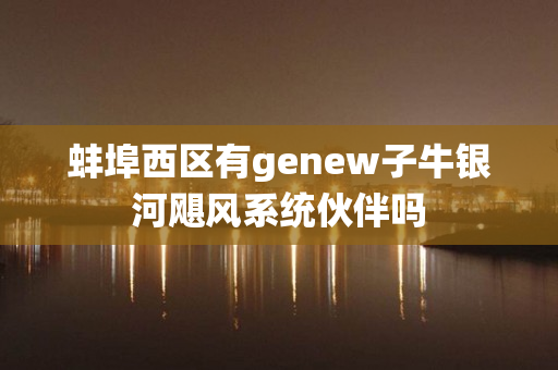 蚌埠西区有genew子牛银河飓风系统伙伴吗