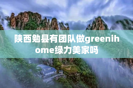 陕西勉县有团队做greenihome绿力美家吗