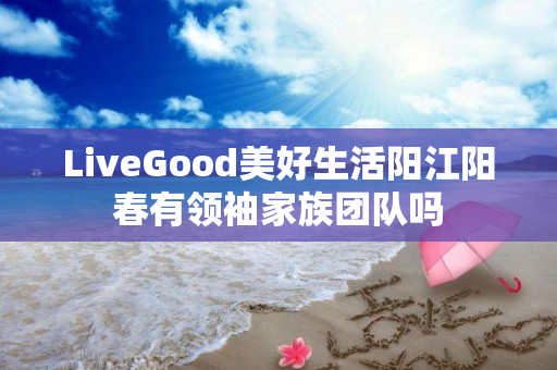 LiveGood美好生活阳江阳春有领袖家族团队吗