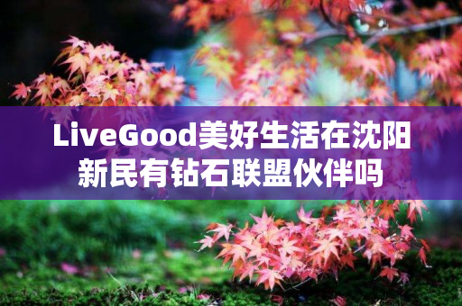 LiveGood美好生活在沈阳新民有钻石联盟伙伴吗